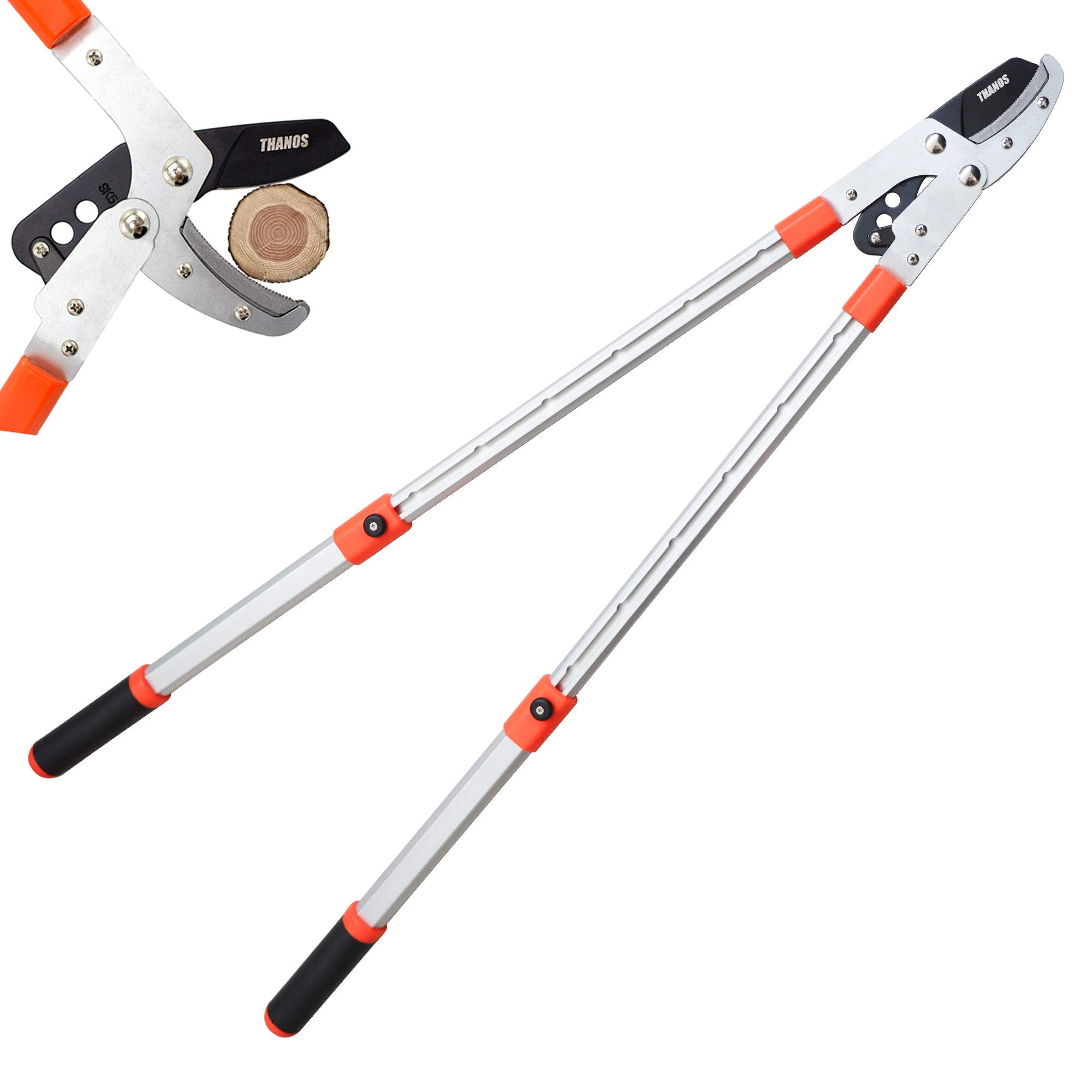 HASTHIP Branch Cutter for Tree with 28-40'' Telescopic Handle and Compound Action, Professional Heavy Duty Bypass Lopper, SK5 Steel Blade Tree Trimmer, 2 inch Clean Cut Capacity HASTHIP Branch Cutter for Tree with 28-40'' Telescopic Handle and Compound Action, Professional Heavy Duty Bypass Lopper, SK5 Steel Blade Tree Trimmer, 2 inch Clean Cut Capacity